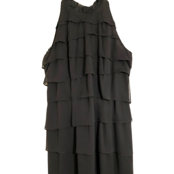 MSK Dresses & Skirts - MSK Black Sleeveless Ruffle Shift Dress
